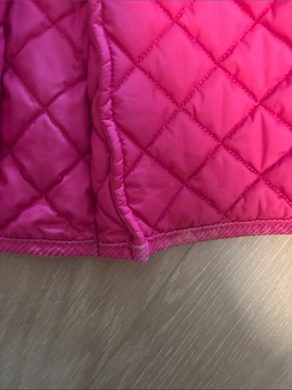 Ralph Lauren Girls Hooded Quilted Puffer Jacket in Bright Pink